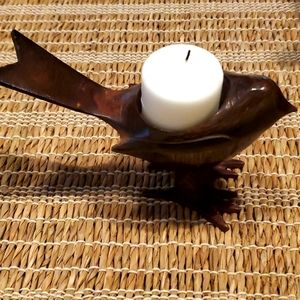 Bird candle holder